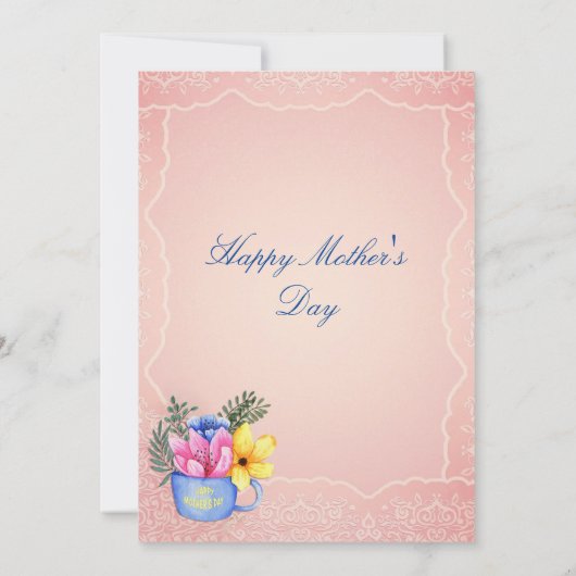 母の日の花が杯に 招待状 (裏面)