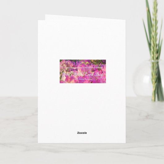 母の日の花と母の日 カード (裏面)