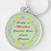 母の日の花と蝶 キーホルダー (正面)