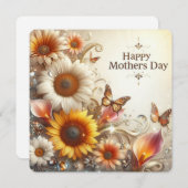 母の日の花と蝶 シーズンカード (正面/裏面)