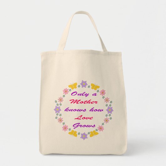 母の日の花と蝶 トートバッグ (正面)