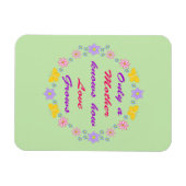 母の日の花と蝶 マグネット (横)