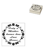 母の日の花と蝶 ラバースタンプ (押印)