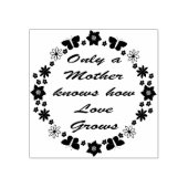 母の日の花と蝶 ラバースタンプ (インプリント)