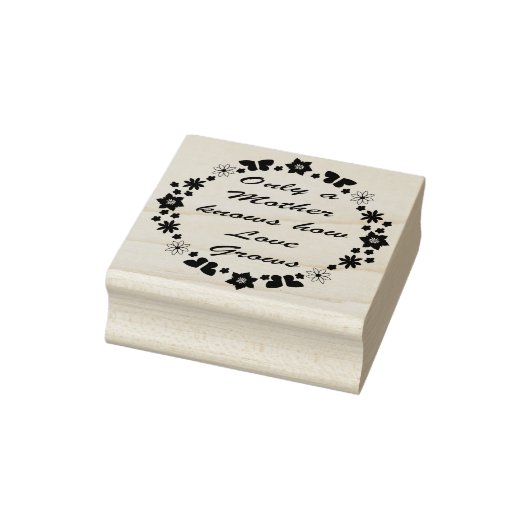 母の日の花と蝶 ラバースタンプ (スタンプ)