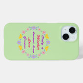 母の日の花と蝶 Case-Mate iPhoneケース (裏面 (横))