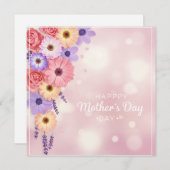 母の日の花のグリーティングカード シーズンカード (正面/裏面)