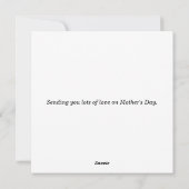 母の日の花のグリーティングカード シーズンカード (裏面)