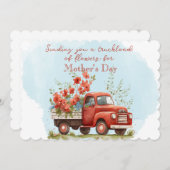 母の日の花のトラック一台分 シーズンカード (正面/裏面)