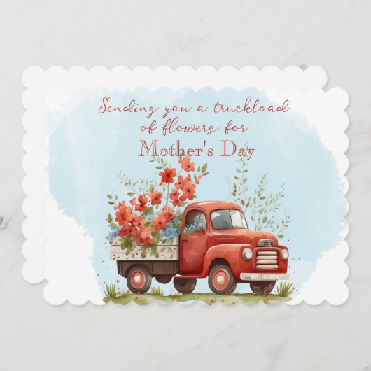 母の日の花のトラック一台分 シーズンカード (正面/裏面)