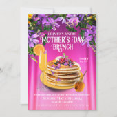 母の日の花のブランチチラシ 招待状 (正面)