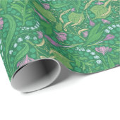 母の日の花のユリ渓谷クロッカス ラッピングペーパー (ロールコーナー)