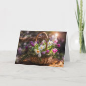 母の日の花の一般的なバスケット カード (正面)