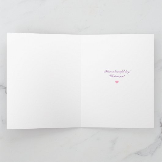 母の日の花の花束の大きいカード カード (内部)