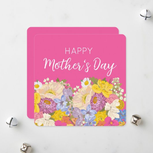 母の日の花の開花 シーズンカード (正面/裏面インサイチュ)