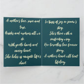 母の日の花をテーマにしたスタイリッシュカスタム詩 カード (内部)