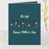 母の日の花をテーマにしたスタイリッシュカスタム詩 カード (黄色い花)