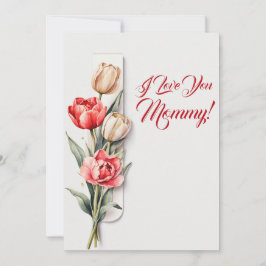 母の日の花チューリップ水色 シーズンカード