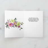 母の日の花付き素晴らしおばさんのカード カード (内部)