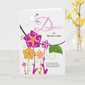 母の日の花壇の娘のために カード (黄色い花)