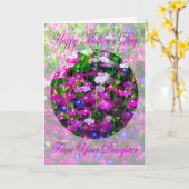 母の日の花束から娘 カード (黄色い花)