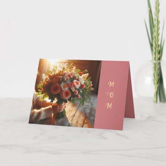 母の日の花束のカード サンキューカード (正面)