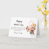 母の日の花束　グリーティングカード カード (黄色い花)