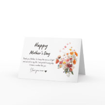 母の日の花束　グリーティングカード