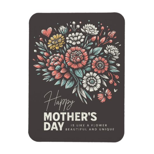 母の日の花束 マグネット (縦)