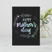 母の日の花束 レインボーカラー 招待状 (スタンド正面)