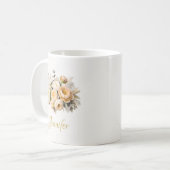 母の日の花柄マグ カスタマイズギフト コーヒーマグカップ (正面左)