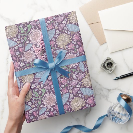 母の日の花梅クロッカスファ日本のン ラッピングペーパー (ギフト)