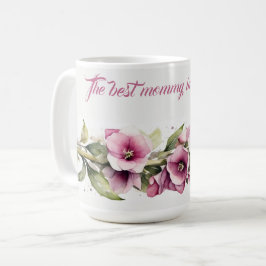 母の日の花水の色 コーヒーマグカップ