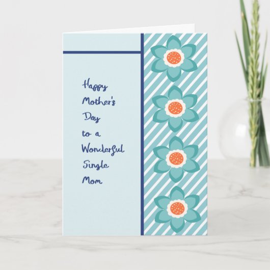 母の日の花独身の付きカード カード (正面)