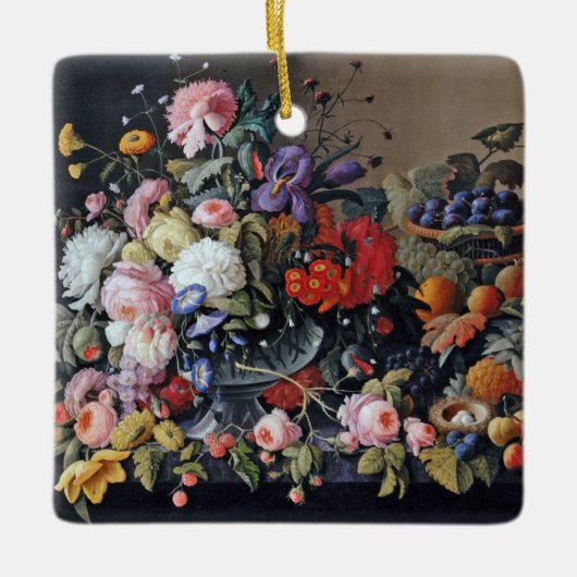 母の日の花瓶アート セラミックオーナメント (正面)