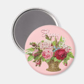 母の日の花籠 マグネット (正面/裏面)