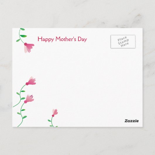 母の日の花 ダイジー ピンク ポストカード (裏面)