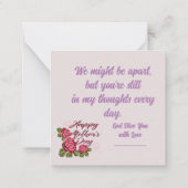 母の日の花 ノートカード (裏面)