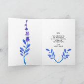 母の日の花 青い花束 オーダーメイド カード (内部)