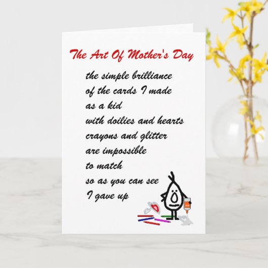 母の日の芸術 カード (黄色い花)