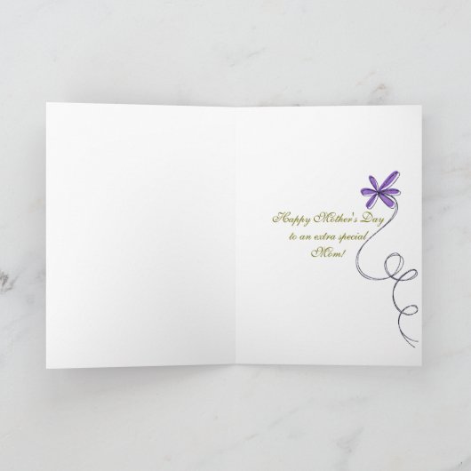 母の日の茶 カード (内部)