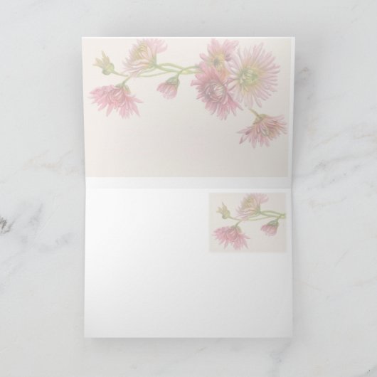 母の日の菊 カード (内部)