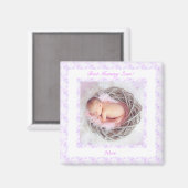 母の日の薄紫ピンク最高のミラー今までの写真ギフト マグネット (正面/裏面)