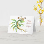 母の日の蝶及びドラゴンカード カード (黄色い花)