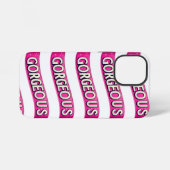 母の日の言葉「ゴージャス」 iPhoneケース (裏面横)