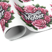 母の日の言葉「私の美しい母」 ラッピングペーパー (ロールコーナー)