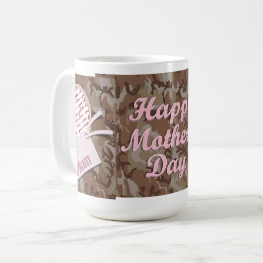 母の日の記念写真フレーム コーヒーマグカップ (正面左)