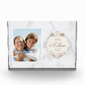 母の日の記念品 最高の母へ フォトブロック (正面)
