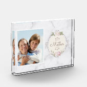 母の日の記念品 最高の母へ フォトブロック (左)