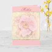 母の日の詩とバラグリーティングカード カード (黄色い花)